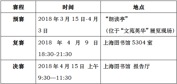 朗讀亭報(bào)名參賽時(shí)間地點(diǎn)